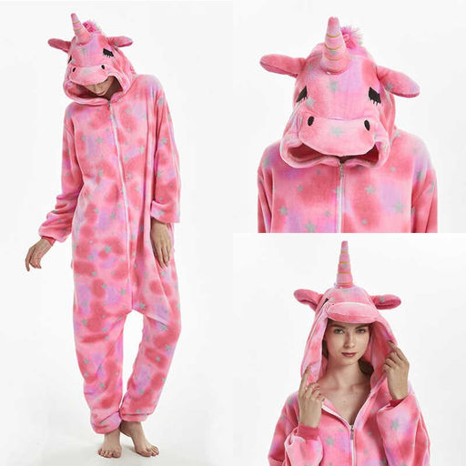Кигуруми для взрослых Единорог розовый с серыми звездами - Storyland фото 2