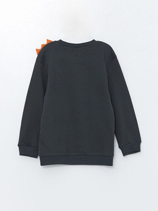 Bisiklet Yaka Bask?l? Uzun Kollu Erkek Bebek Sweatshirt 2li - Waikiki фото 3