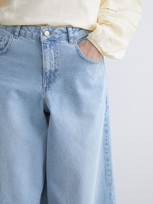 Wideleg Kad?n Jean Pantolon