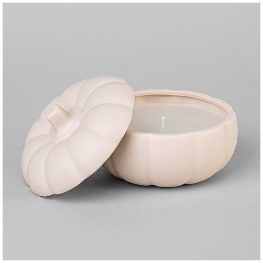 СВЕЧА ТЫКВА АРОМАТИЧЕСКАЯ ИНТЕРЬЕРНАЯ 320МЛ ЦВЕТ : ПУДРОВЫЙ