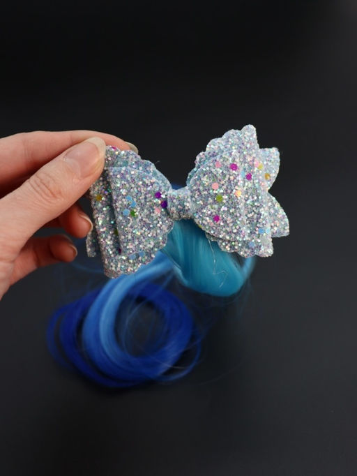 Заколка "Beautiful curl", blue (8.5*5.5 см, L=30 см)