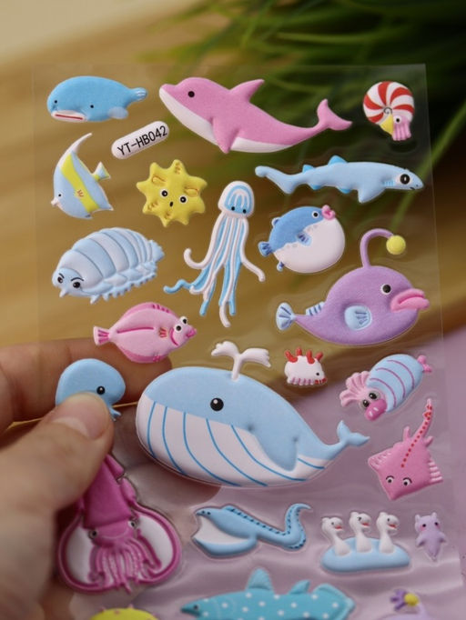 Наклейки объемные "Underwater world" (9*22,5 см)