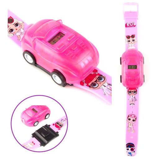 Детские часы-машинка для девочек, Куколка.