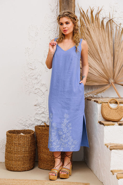 Платье AMORI 9799 голубой  фото 3