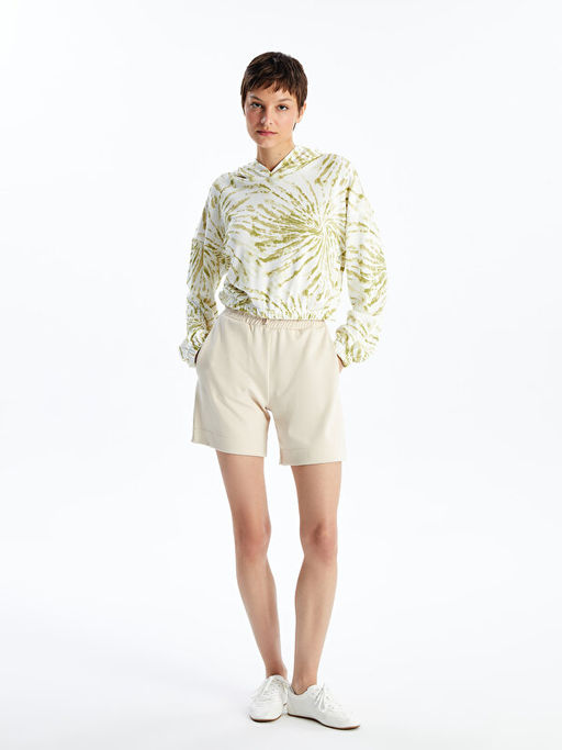 Batik Desenli Uzun Kollu Oversize Kad?n Hoodie