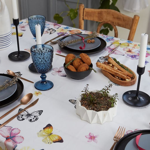 Скатерть Этель. Бабочки, 220?147 см, 100 % хлопок, репс 210 г/м?