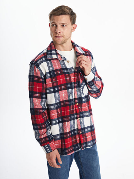 Regular Fit Uzun Kollu Ekose Erkek G?mlek