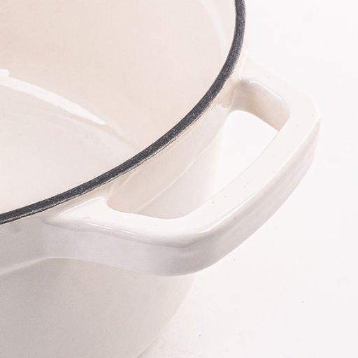 40632 Кастрюля чугун 3,6 л эмаль/покрытие белая MB (х2) - Mayer&boch фото 4