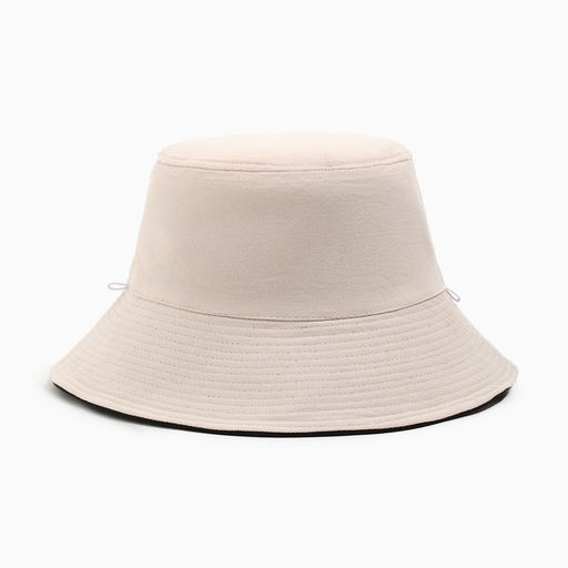 Панама двусторонняя унисекс MINAKU, цвет чёрный, бежевый, размер 56