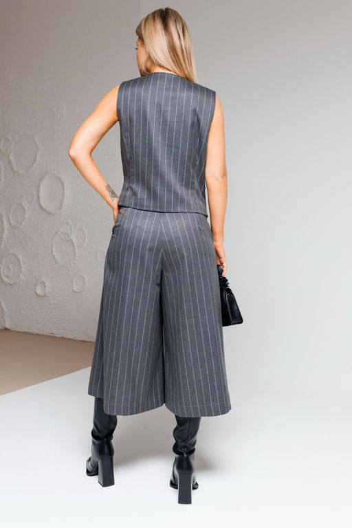 Костюм AmberA 2053 серый полоска  фото 2