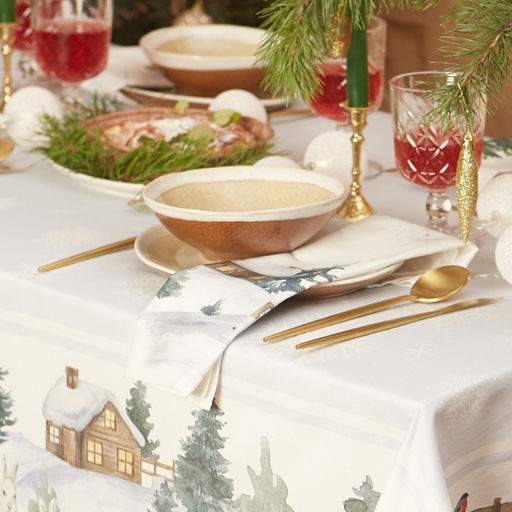 Набор новогодних салфеток Этель Forest animals, 40х40см - 4 шт, хлопок, саржа  фото 3