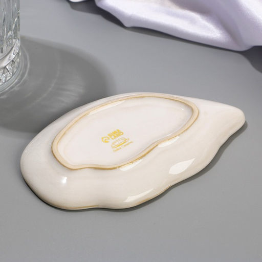 Соусник Морская ракушка, 8 х 13 см, 25 мл белая - Dolce Ceramo. фото 2