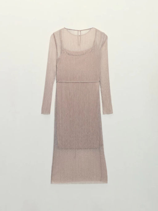 Платье миди с люрексом / Zarina