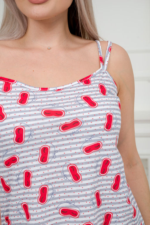 Ночная сорочка из кулирки Оливия красный морфей - Амадэль фото 8