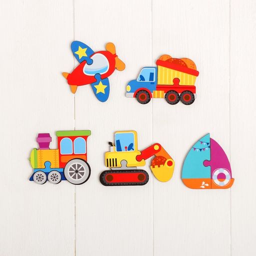 Головоломка пазл из крупных деталей Транспорт - Лесная мастерская фото 5