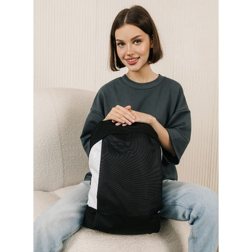 Рюкзак текстильный 46х30х10 см, вертикальный карман, цвет черно-белый - Nazamok фото 7