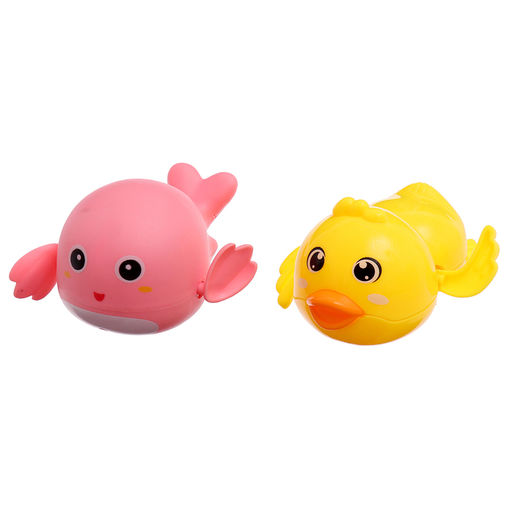 Игрушки для купания в ванне Крошка Я «Заводные игрушки: Утёнок и кит», набор 2 шт., МИКС