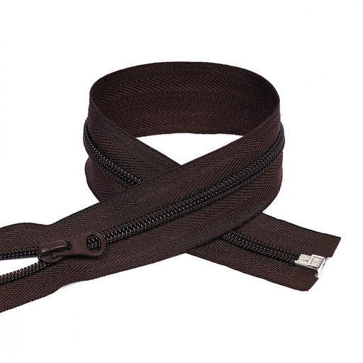 Молния Mzip пласт. спираль №5-N 60см цв.F304 т.коричневый уп.10шт