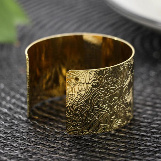 Кольцо для салфетки Марокко, 4,83 см, цвет золотой - Simaland фото 3