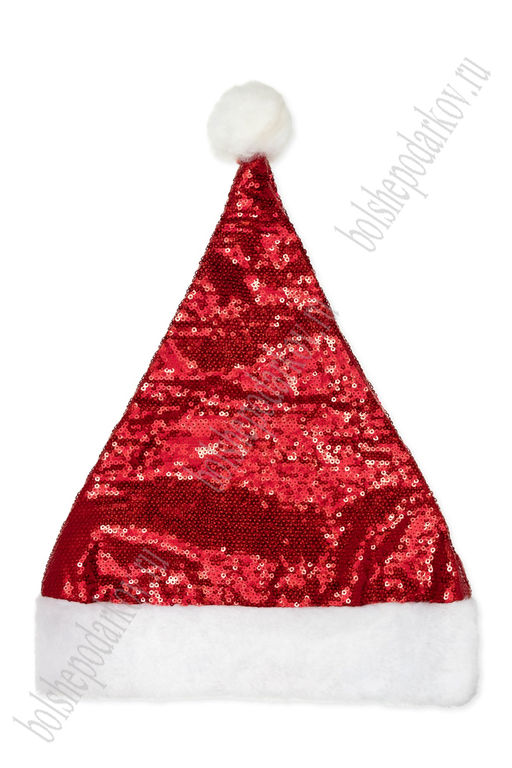 Новогодний колпак 40 см (SF-1719) красный №1