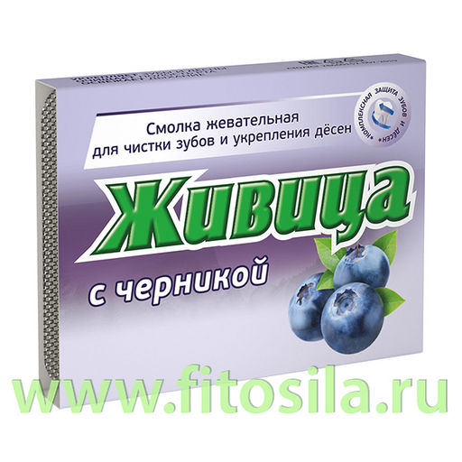 Смолка жевательная "Живица" (с черникой), блистер 0,8 г №5, в инд. уп "Алтайский нектар"