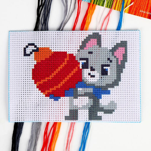 Подарочный набор для творчества на новый год «Котик и друзья»