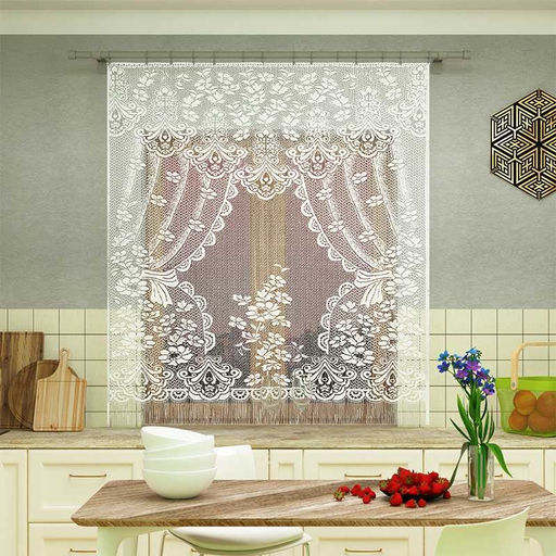 8С1011-Г50 ЗАНАВЕСКА ДЛЯ КУХНИ белый 2.00*1.70м