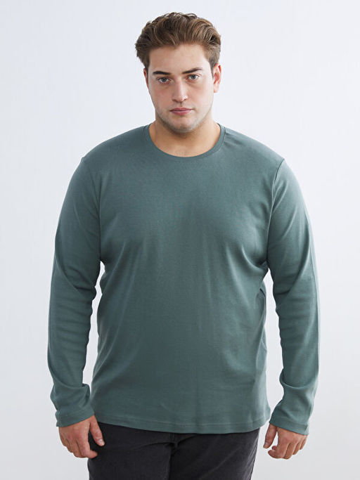 Bisiklet Yaka Basic Uzun Kollu Erkek Ti??rt