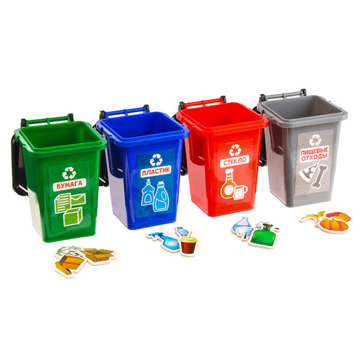 Сортер «Раздельный сбор мусора», 33 детали