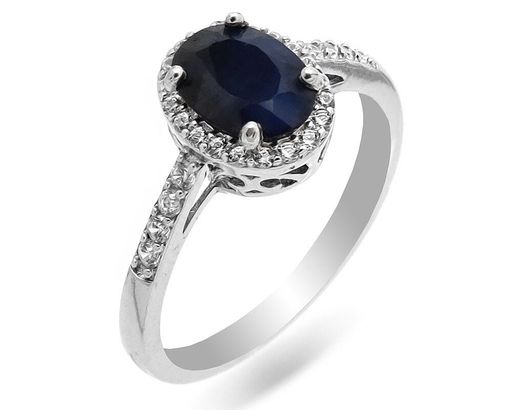 Кольцо из серебра сапфир корунд, SL-RIC77