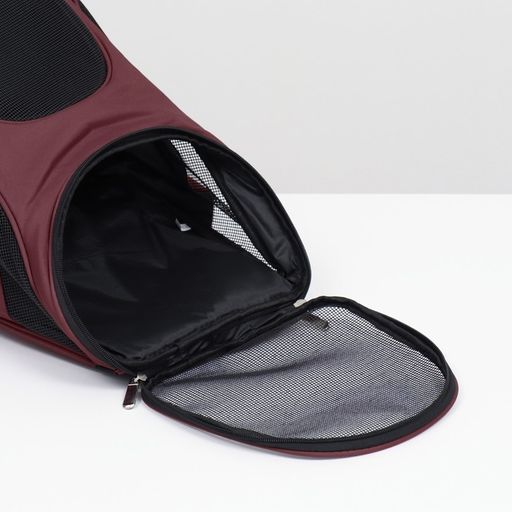 Рюкзак для переноски животных, 31,5 х 25 х 33 см, коричневый - Пижон фото 5