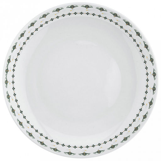 "Мадрид" Тарелка глубокая фарфоровая д207мм h44мм, 900мл, тонкостенный, деколь с золотом, в коробке (Китай)