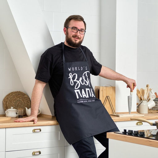 Фартук Этель BEST ПАПА 73х71 см, 100% хлопок, саржа 190 гр/м2  фото 3