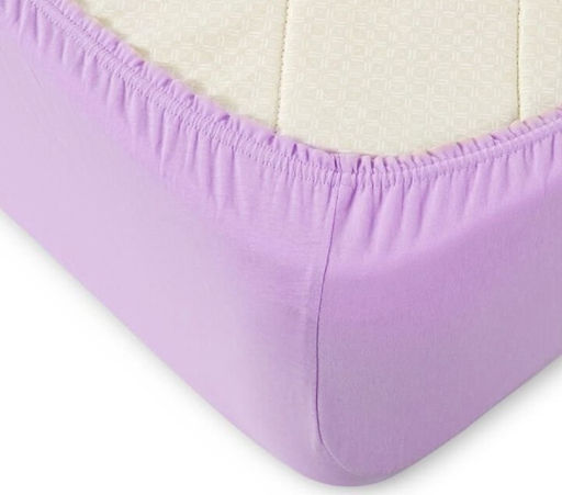Простыня трикотажная на резинке Мерцана (Сиреневый) MERC28 180x200