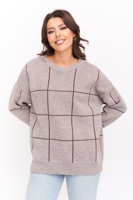 Джемпер В 2008/серо-белый - Злата Стиль фото 2