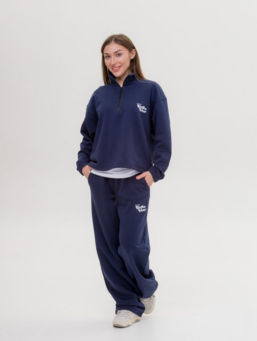 327 Костюм-трансформер с утяжками, темно-синий - Knitka wear фото 5