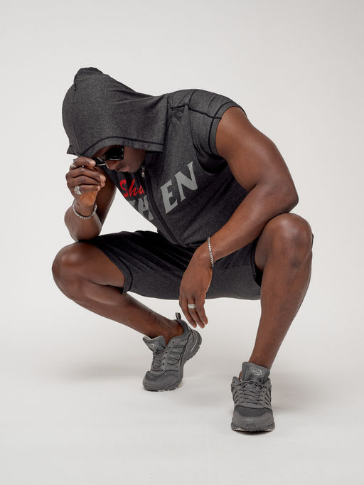 Спортивный костюм летний мужской темно-серого цвета 2264TC - FUYOUKAI фото 10