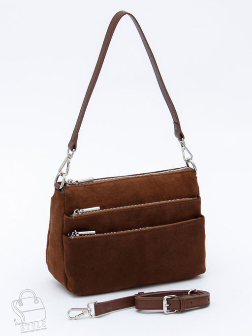 Сумка женская кожаная 8269PEF cocoa Polina&Eiterou  в Новосибирске