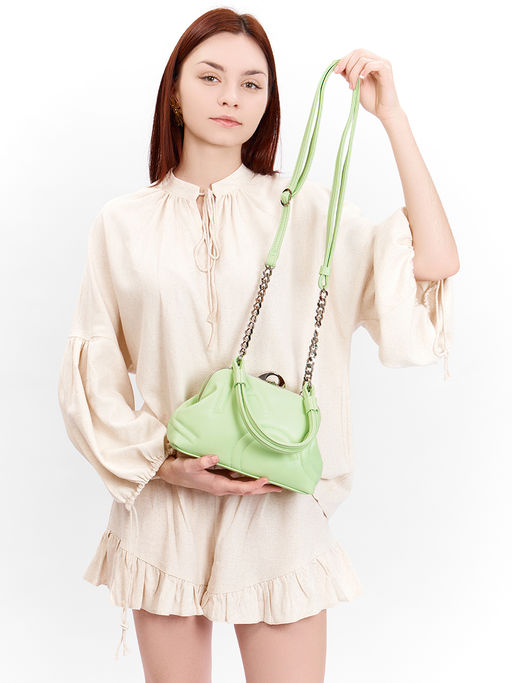 LACCOMA сумка Жасмин-Ф826-мятный эко кожа хлопок фото 8