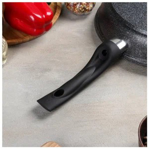 Сковорода 24см АП Гранит star с несъемной ручкой и стеклянной крышкой арт.С24803 - Мечта фото 11