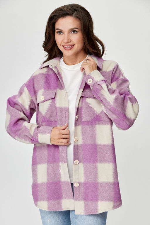 Рубашка Michel Chic 777 розовый, клетка  фото 6