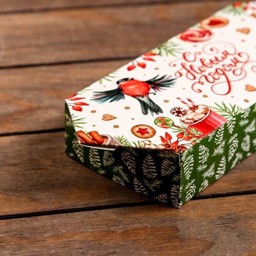 Цена за 5 шт. Подарочная коробка Конфета Снегири, 10 х 20 х 4,3 см - Simaland фото 10