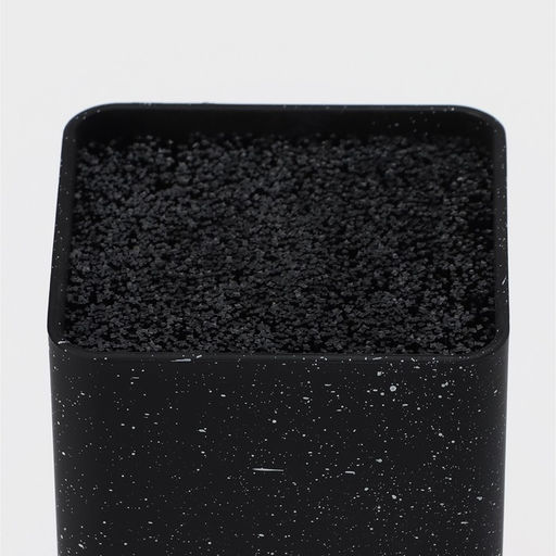 Подставка для ножей с наполнителем Доляна «Зефир», 22×10 см, цвет чёрный