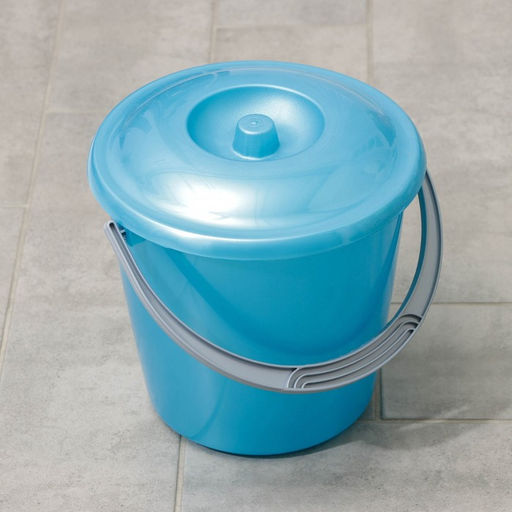 Ведро с крышкой «Соло», 7 л, перламутровое бирюзовое