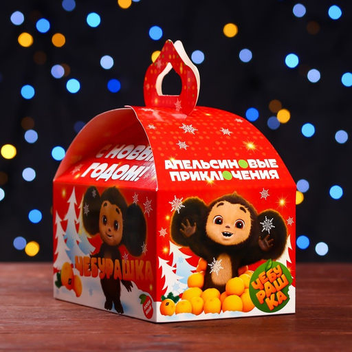 Цена за 5 шт. Подарочная коробка Чебурашка, Сундучок , 18,5 х 12,5 х 16,5 см - Simaland фото 3