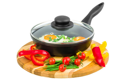 Сковорода глубокая 20 см ГАРМОНИЯ ВКУСА Черный Оникс С КРЫШКОЙ ф20, н/р, 35,5*21*10,5 см - Elan gallery фото 3