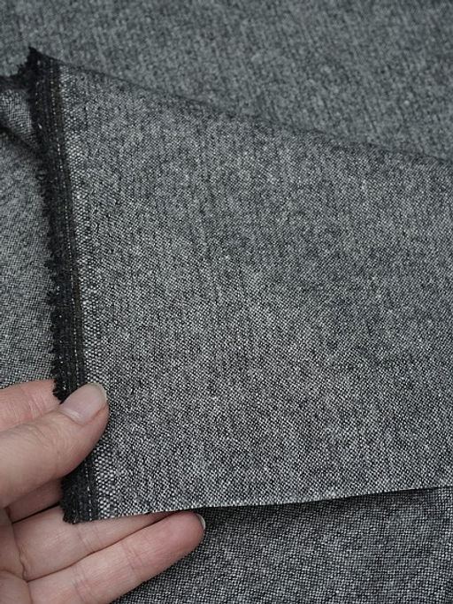 Шерсть костюмная Твид цв.Темно-серый меланж, ш.1.55м, шерсть-50%, п/э-50%, 240гр/м.кв - Купава фото 2