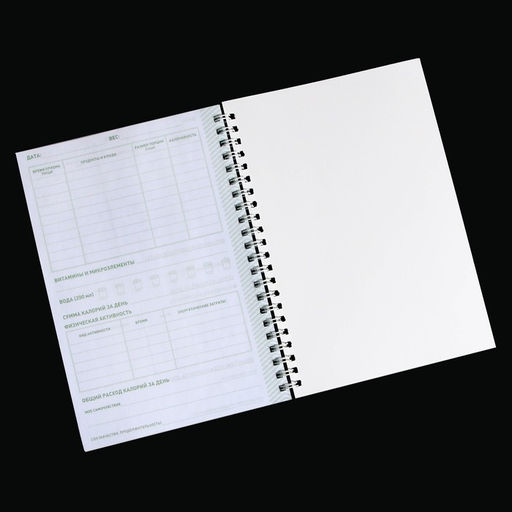 Дневник тренировок на пружине Правильное питание, А5 - Командор фото 7