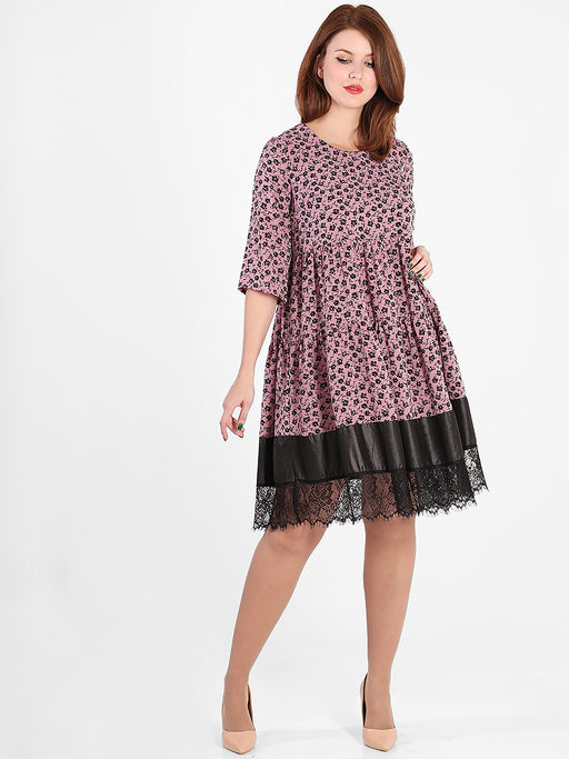 Нарядное летнее платье для полных - Almond фото 2