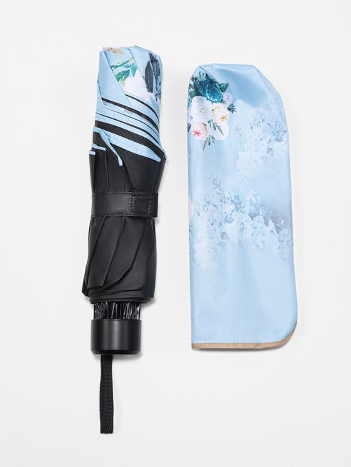 Зонт механический Цветочный букет, эпонж, 4 сложения, 8 спиц, R=48/56 см, d=96 см, МИКС